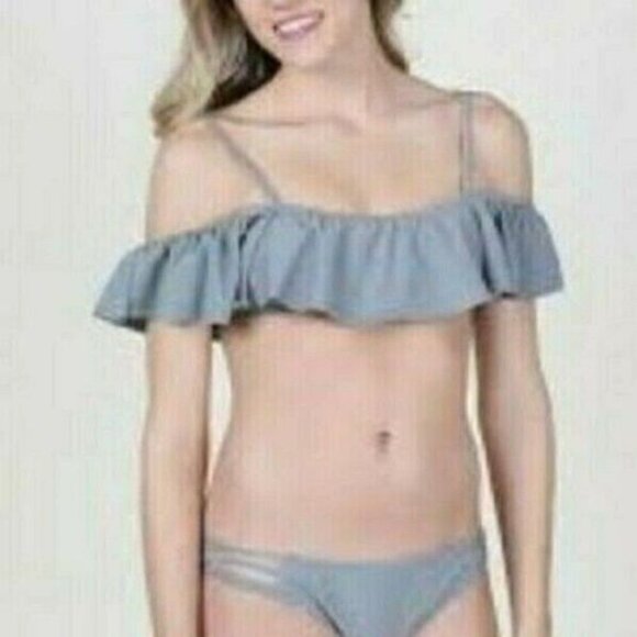 Altard State Swim Top Mermaid Off Shoulder Ruffle - Picture 8 of 9